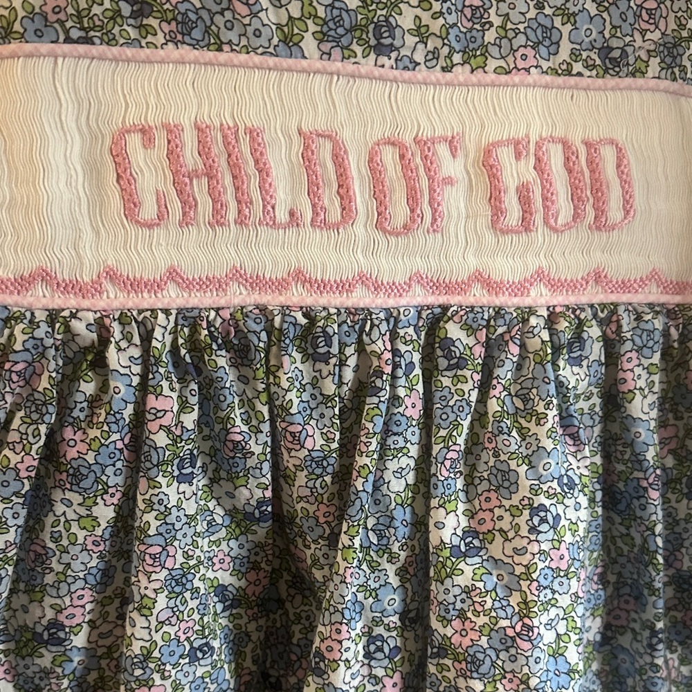 Sweet la Rose size 5 Floral Blue and Pink Kids CHILD OF GOD Dress 0008 - Picture 2 of 7